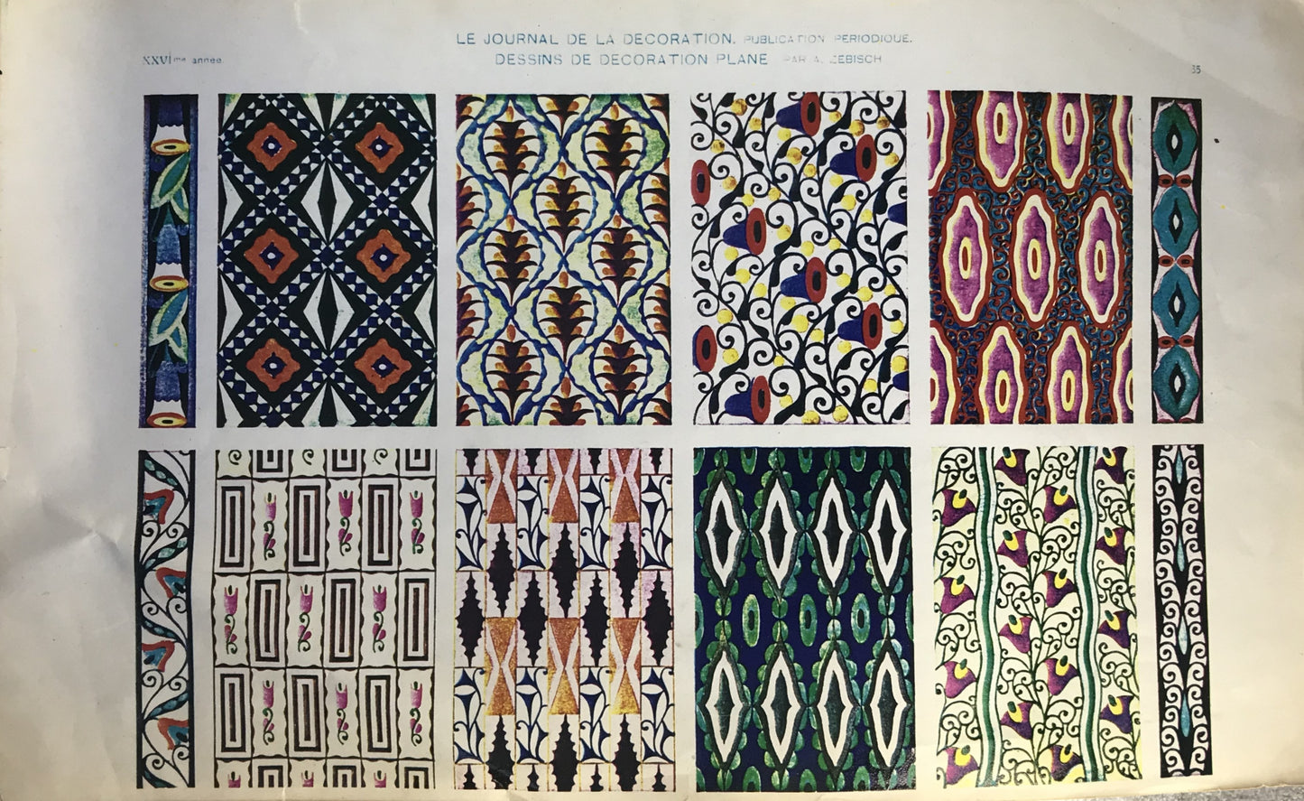 Set of 10 Vibrant Geometric and Floral Pattern Prints