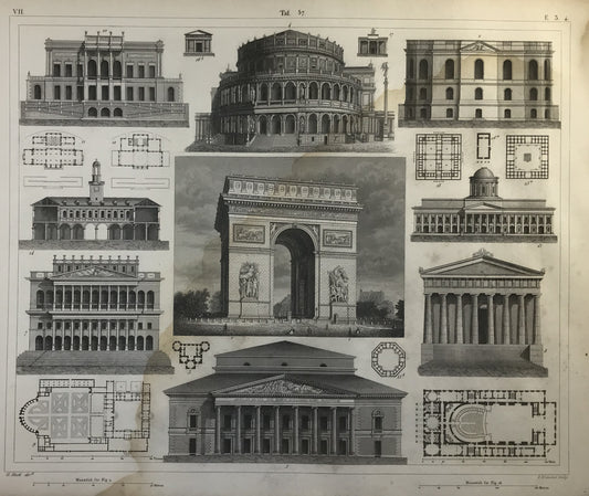 Iconographic Engravings – The Fine Arts (1851) Bilder-Atlas by Brockhaus, printed in Leipzig (Germany)