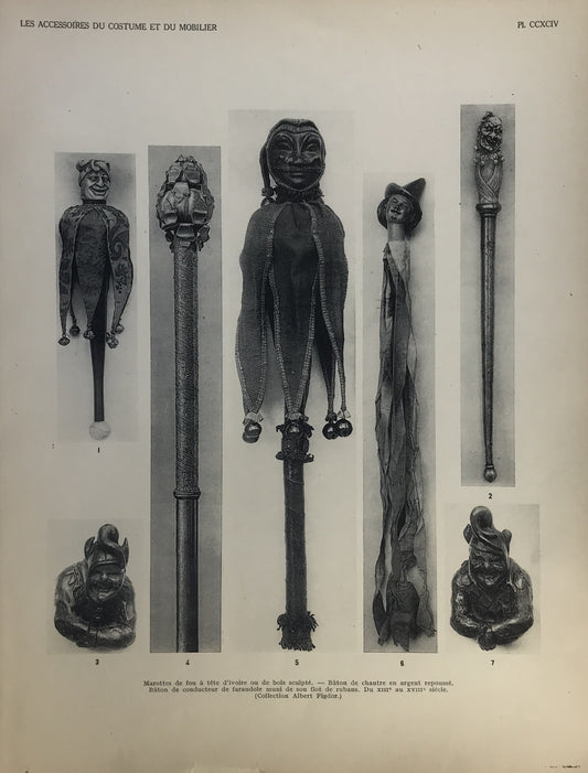 Iconographic Engravings – The Fine Arts (1851) medieval and early modern ceremonial batons and staff