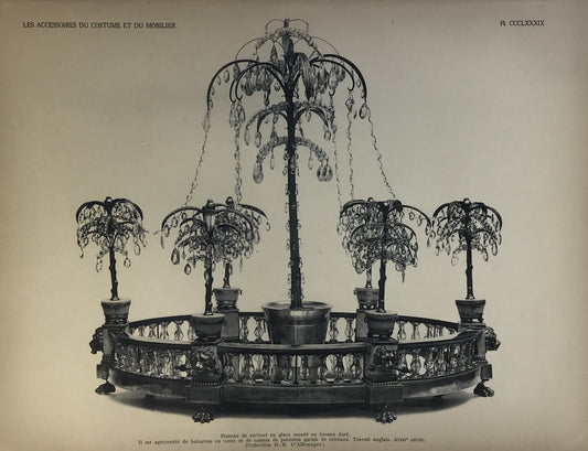 Iconographic Engravings – The Fine Arts (1851) 19th-century decorative fountain or centerpiece