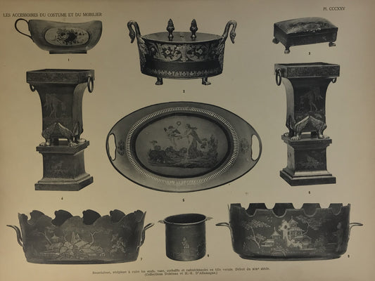 Iconographic Engravings – The Fine Arts (1851) 19th Century Enamel &amp; Metal Decorative Vessels