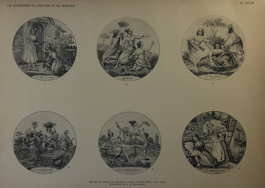 Iconographic Engravings – The Fine Arts (1851) 19th Century Tabatiere Designs