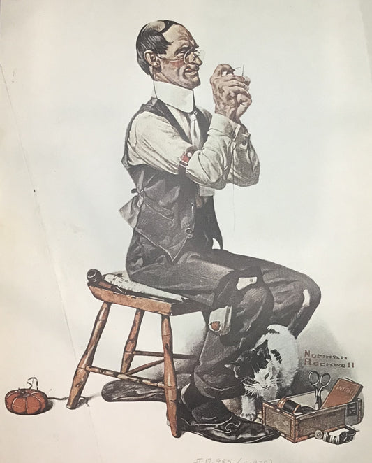 Norman Rockwell Vintage Print - "The Tailor" 1922 Illustration