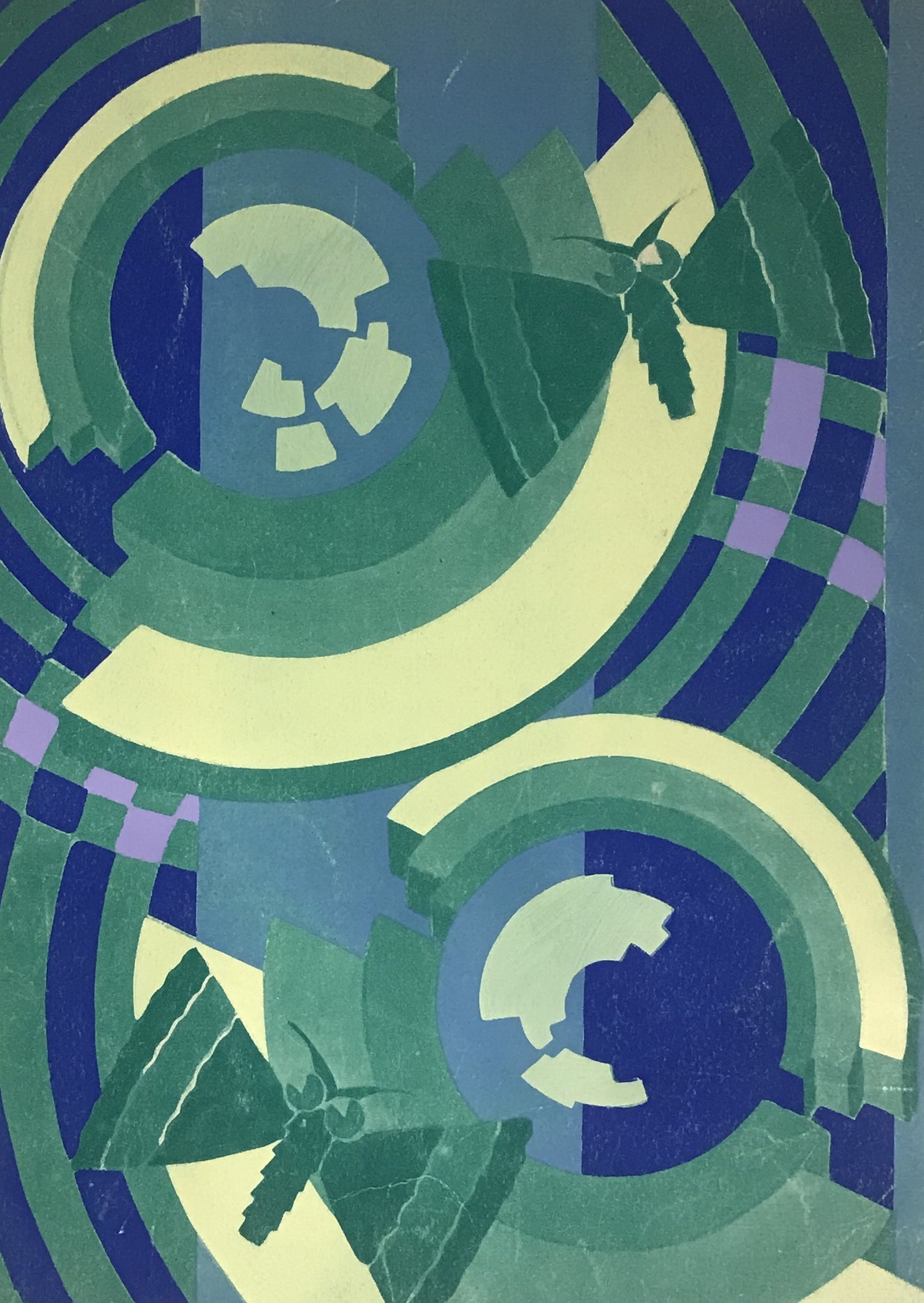 Abstract Art Deco Design - Vintage 1920s Print