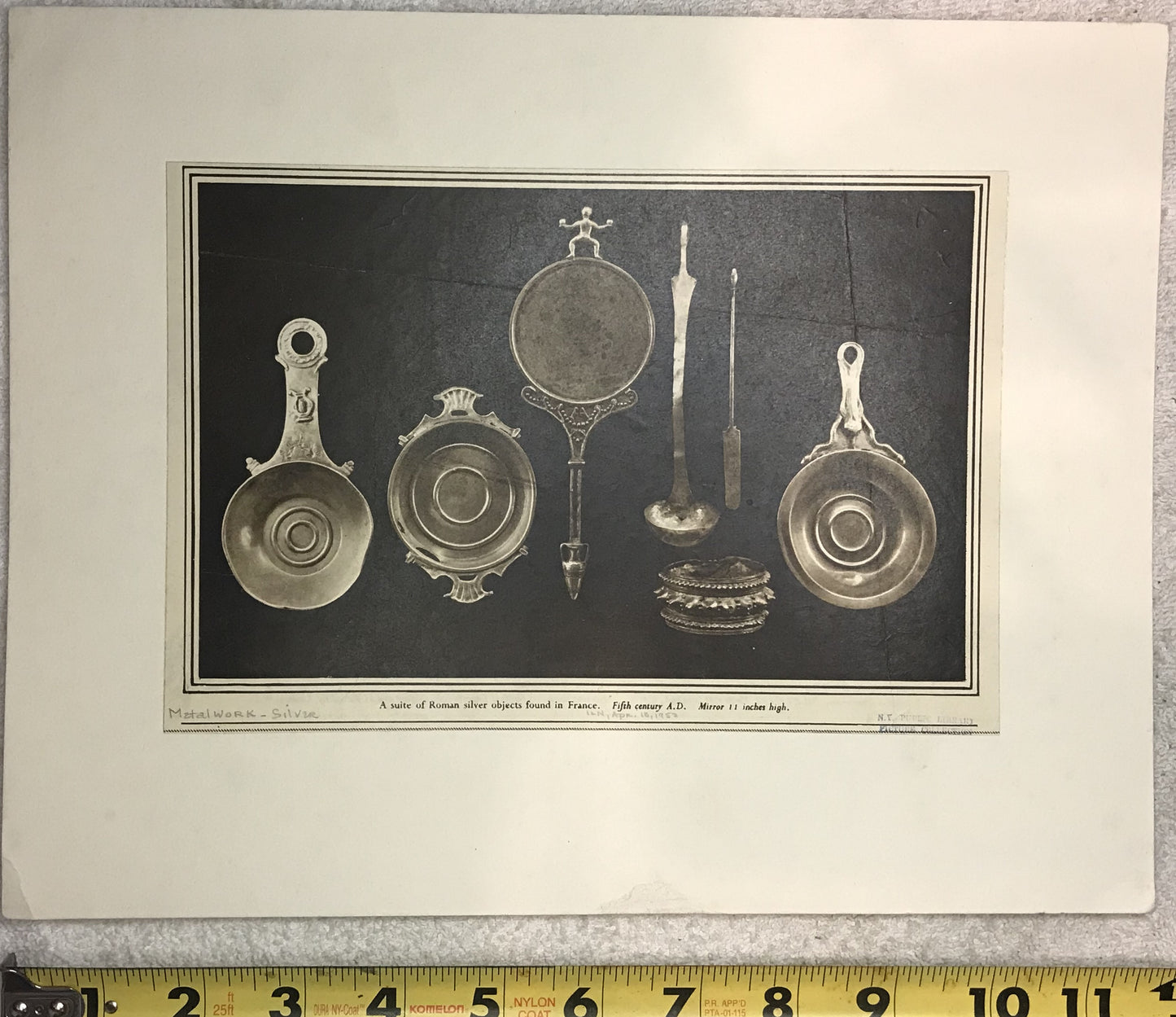 Antique Roman Silverware Illustration - Fifth Century A.D.