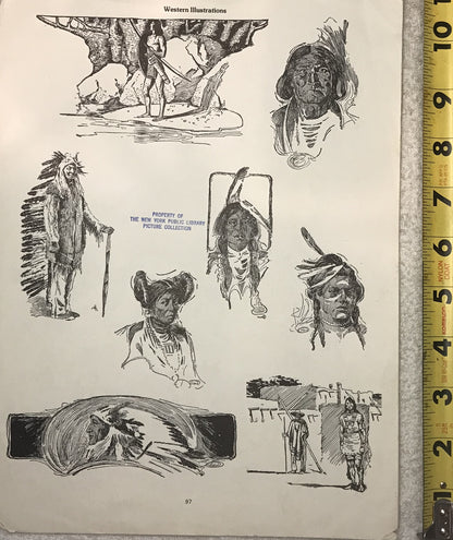 Western Illustrations - Native American Sketches from NYPL Picture Collection