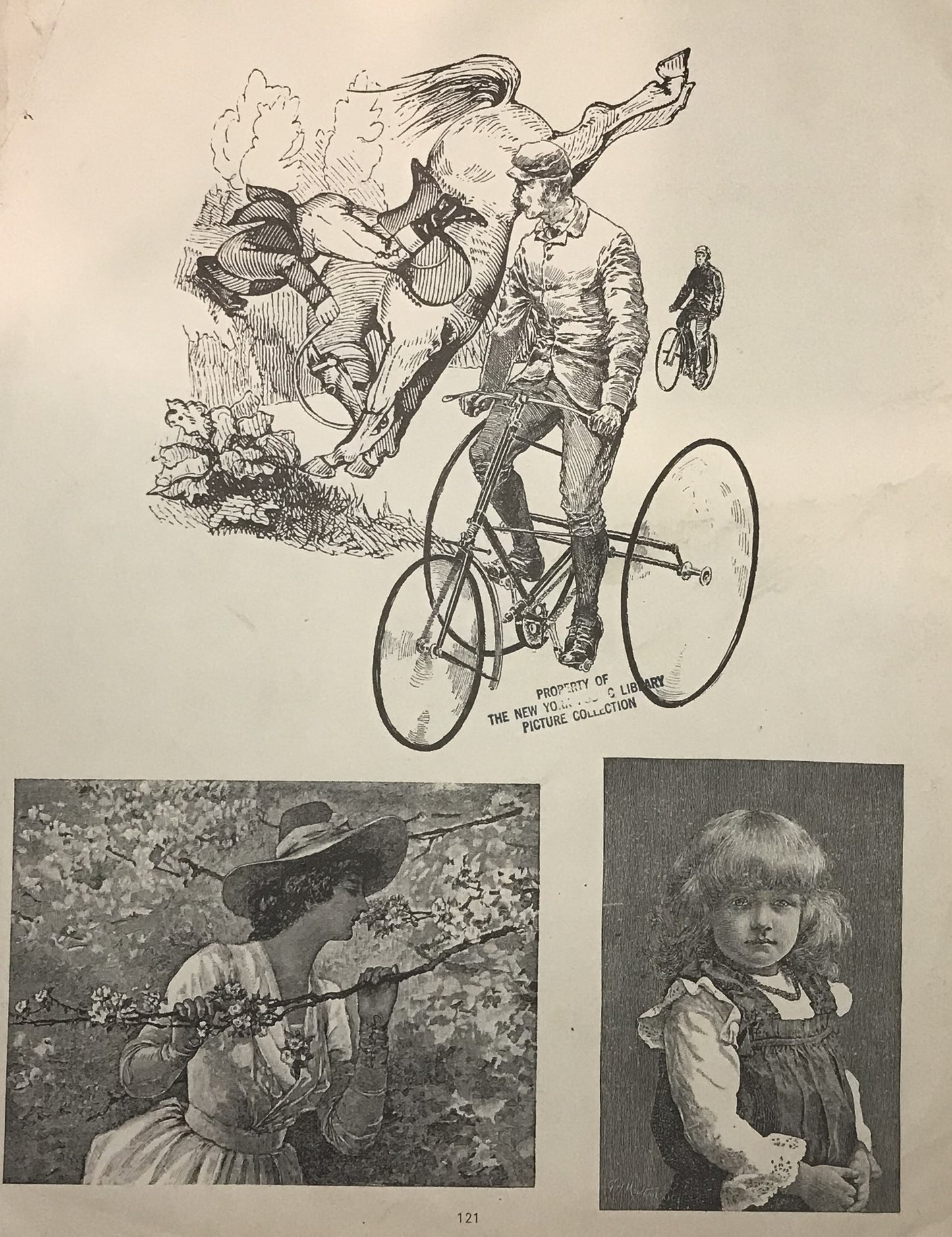 Vintage Western and Bicycle Illustrations - New York Public Library Collection