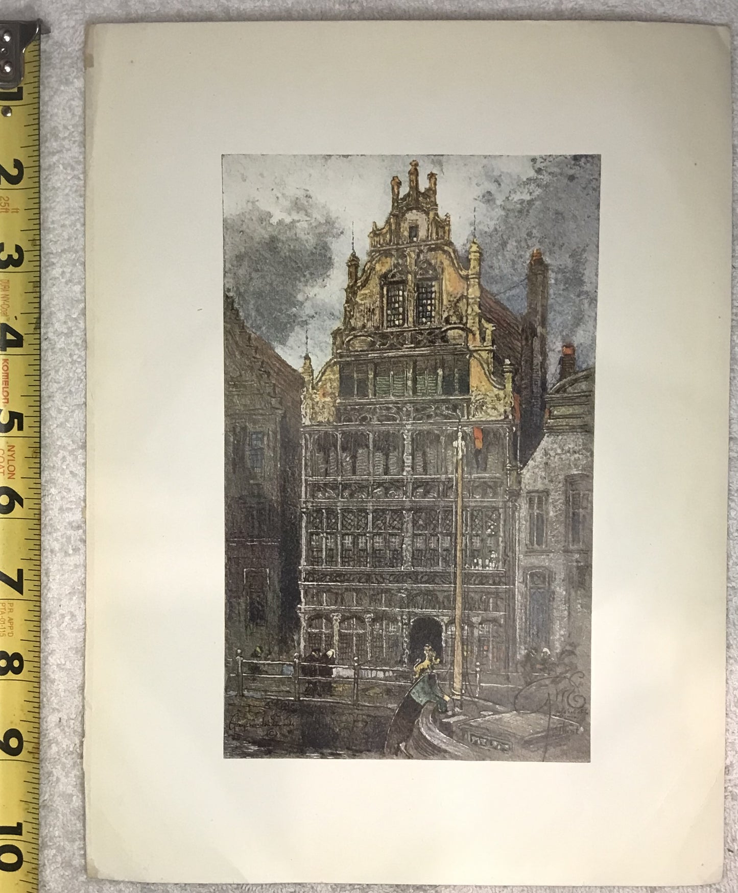 European Architectural Illustration - Early Cityscape Print