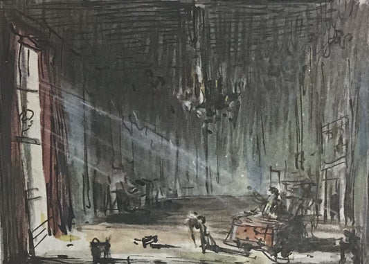 Stage Set Design for Crime Passionel by Rolf Gérard - 1948