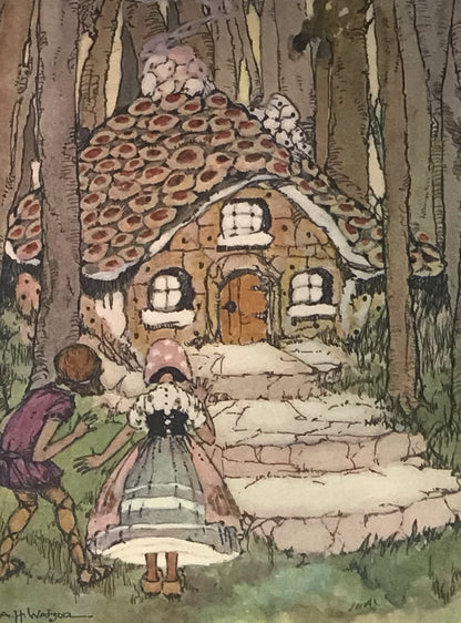 Vintage "Hansel and Gretel" Illustration by A.H. Watson