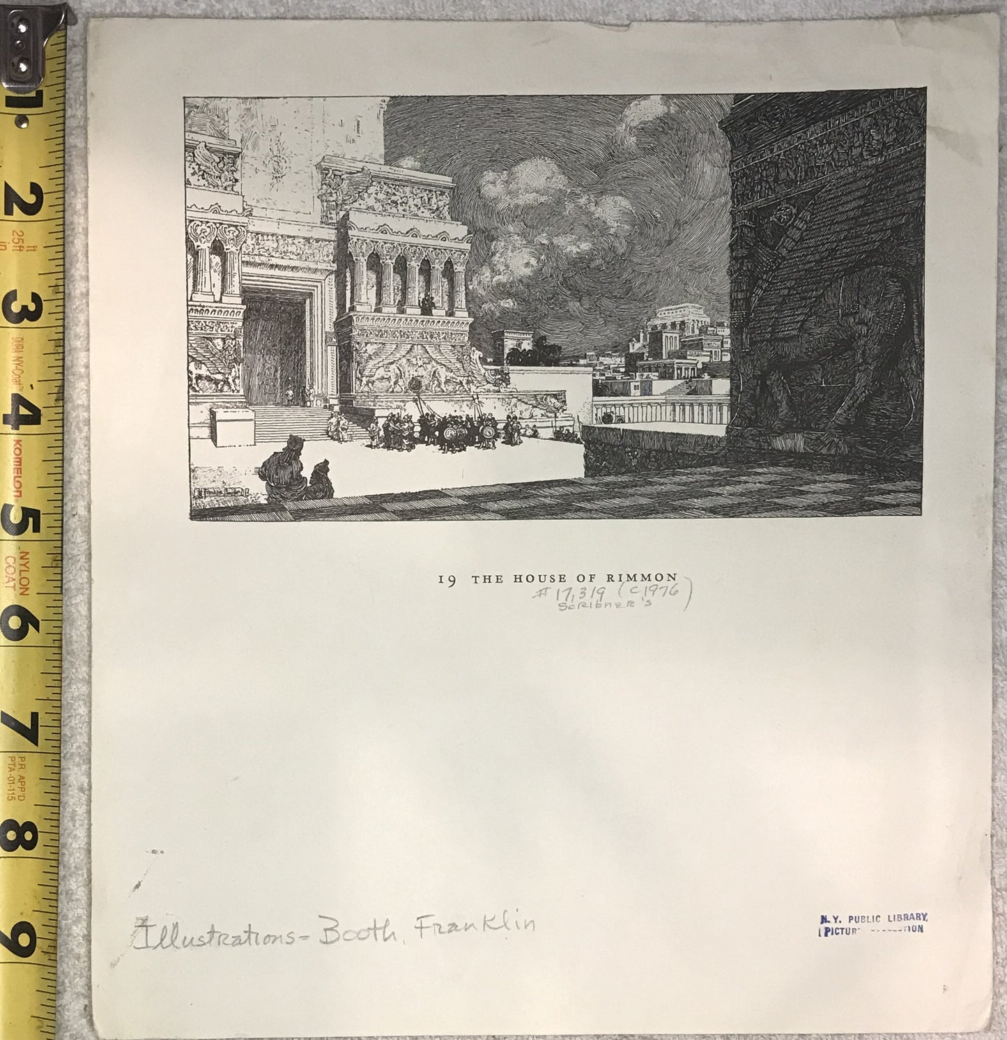 The House of Rimmon – Illustration by Franklin Booth (c. 1919)