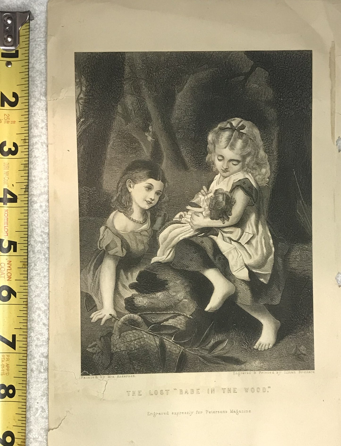 The Lost Babe in the Wood - Antique Engraving by Lilian Brothers