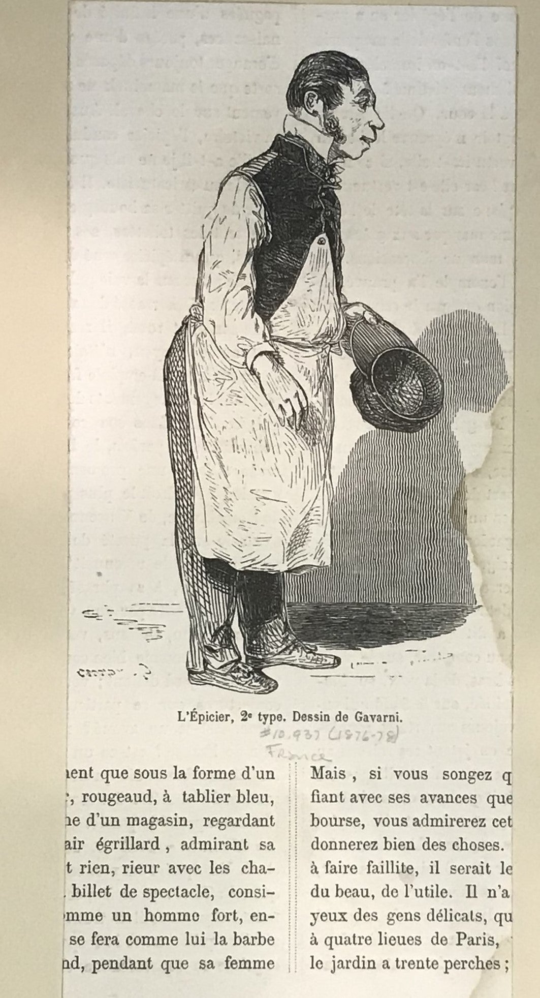 L’Épicier - 2nd Type by Gavarni (French Life, 1870s)