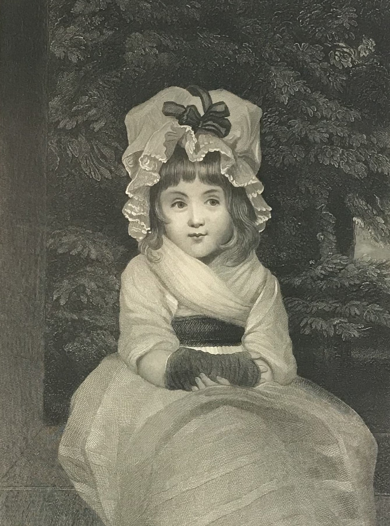 Vintage Engraving "A Little Tot of 1776" by Sir Joshua Reynolds