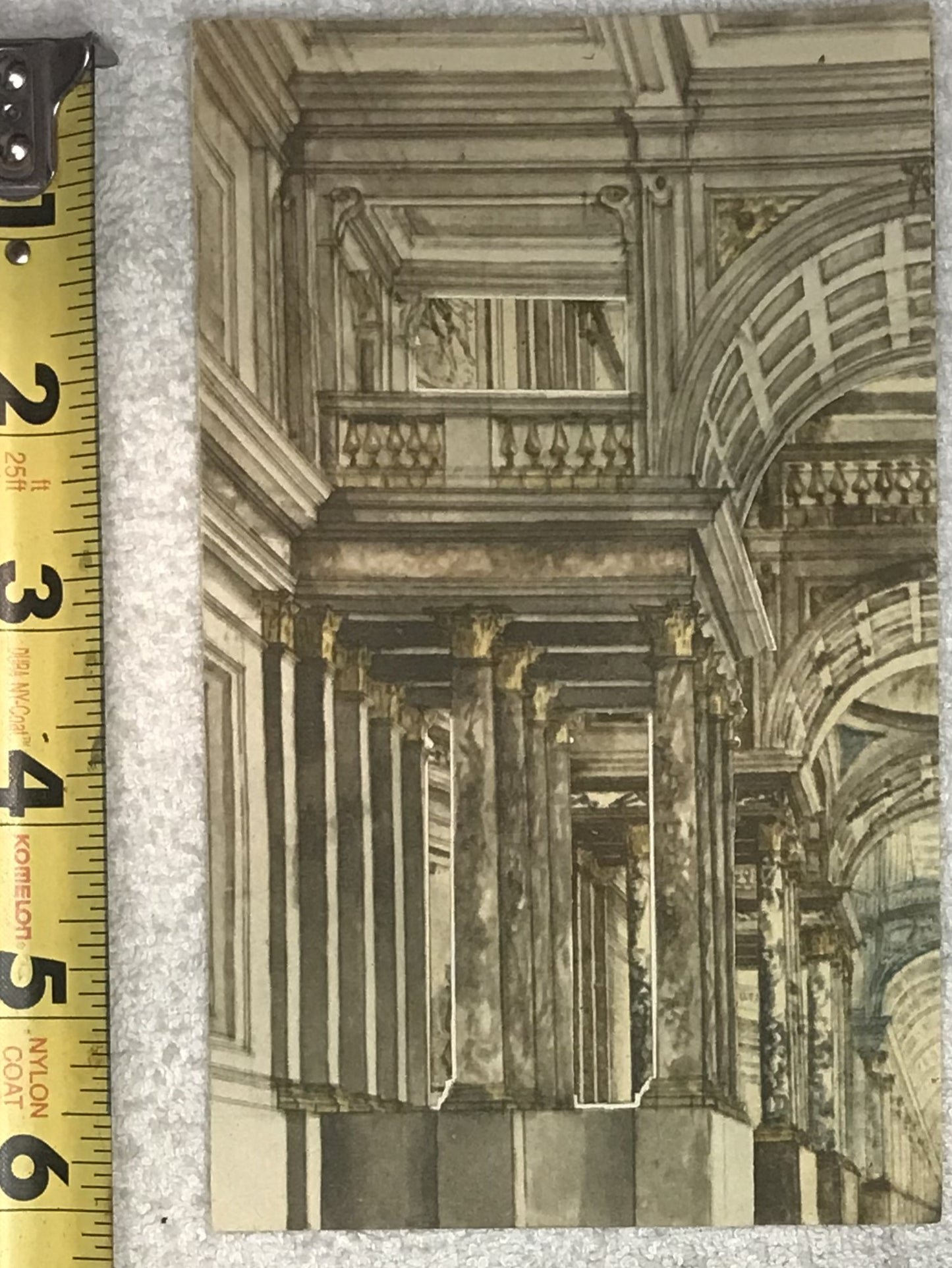 Vintage Architectural Print of Classical Marble Columns