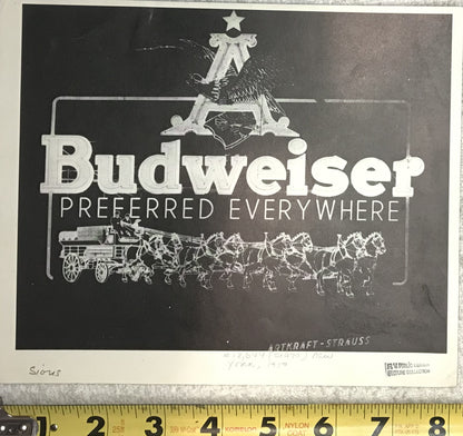 Budweiser "Preferred Everywhere" Vintage Advertising Print