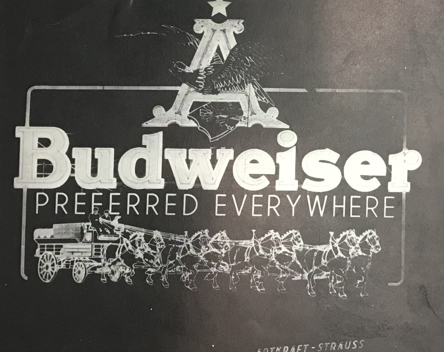 Budweiser "Preferred Everywhere" Vintage Advertising Print