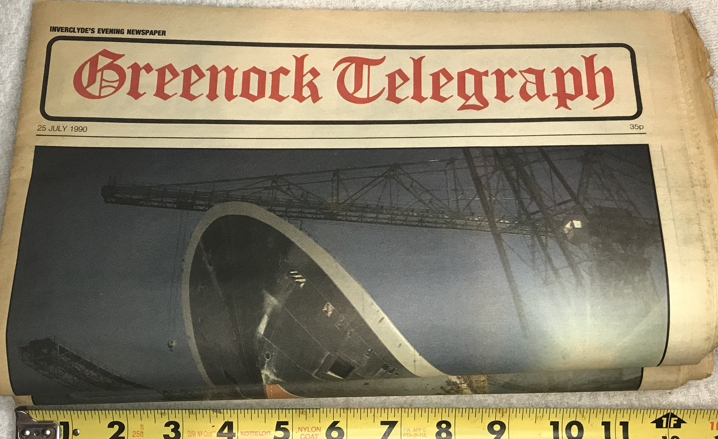 Greenock Telegraph Newspaper – July 25, 1990