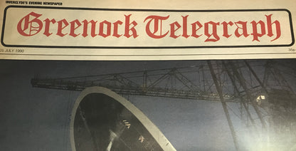 Greenock Telegraph Newspaper – July 25, 1990