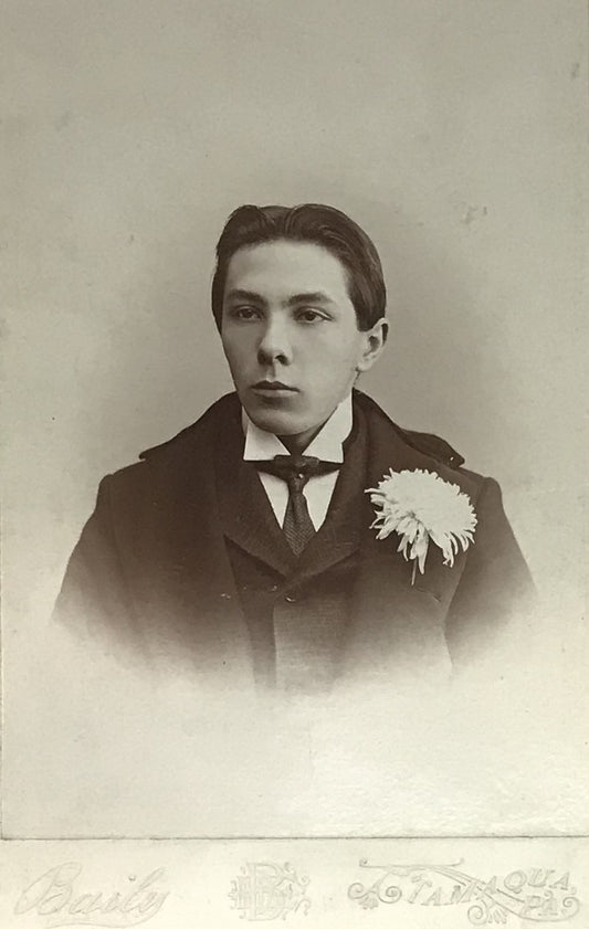 Antique Cabinet Card Portrait of a Young Man by Bailey - Tamaqua, PA