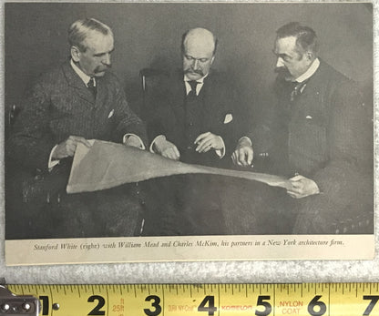 Historic Photograph of Stanford White with William Mead and Charles McKim - Architectural Icons