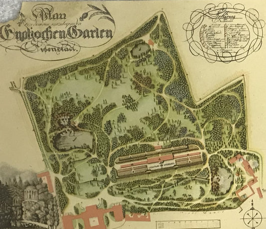 Antique Map of Fürstlich Hofgärtner Eugen Lahr’s Guglischen Garden, Eisenstadt