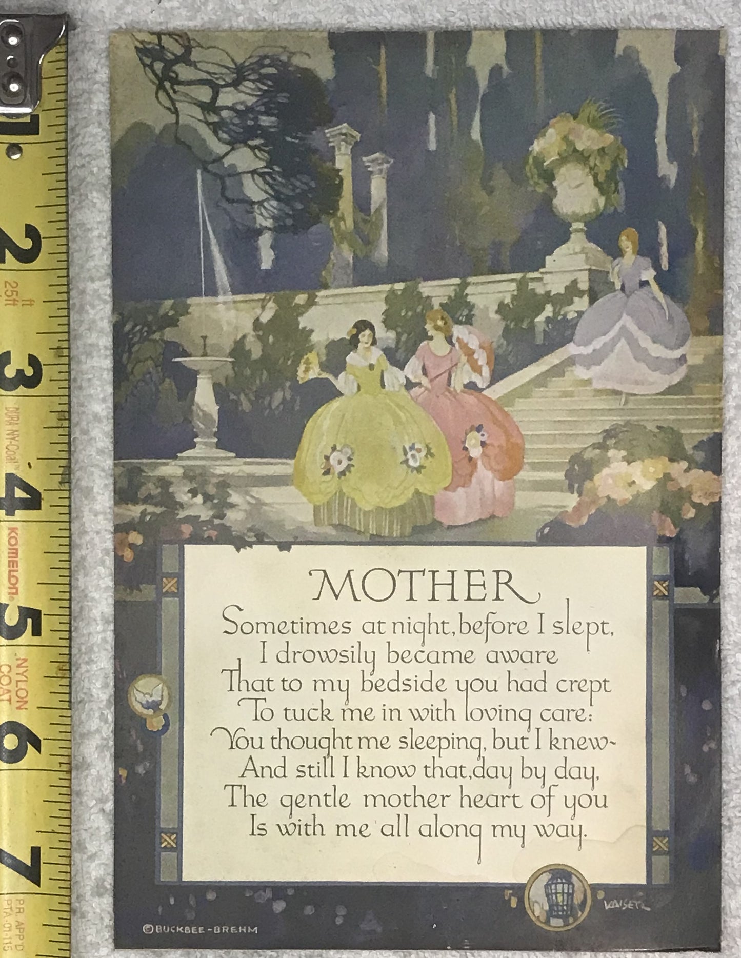 Vintage "Mother" Poem Illustration by Buckbee-Brehm