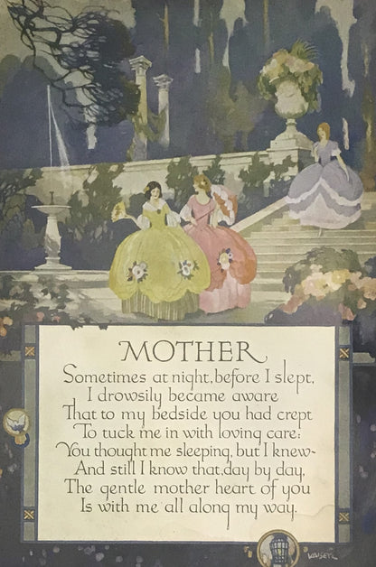 Vintage "Mother" Poem Illustration by Buckbee-Brehm