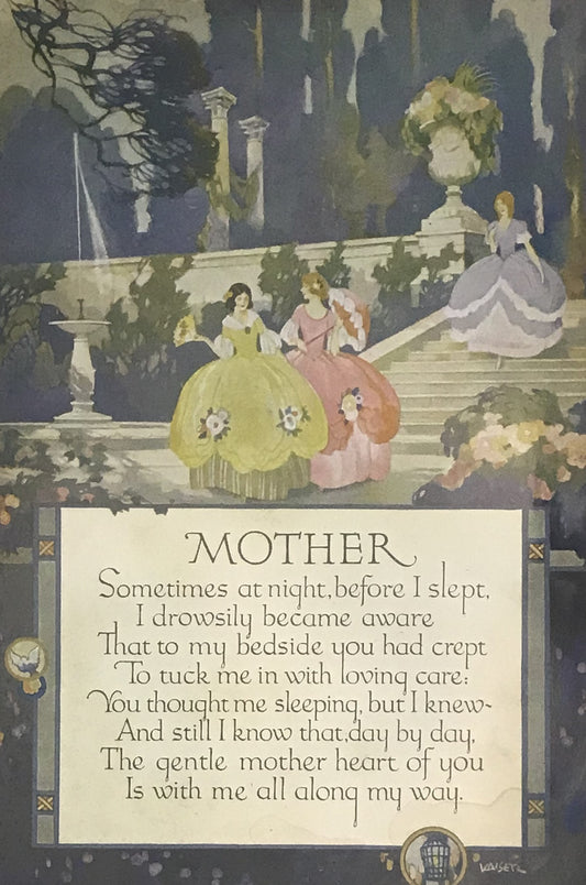 Vintage "Mother" Poem Illustration by Buckbee-Brehm