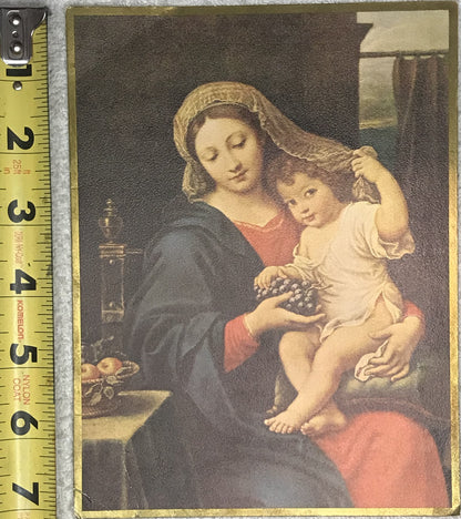 Vintage Religious Print – Madonna and Child