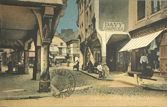 Vintage Postcard - Dinan, Rue des Cordeliers, Early 20th Century French Street Scene