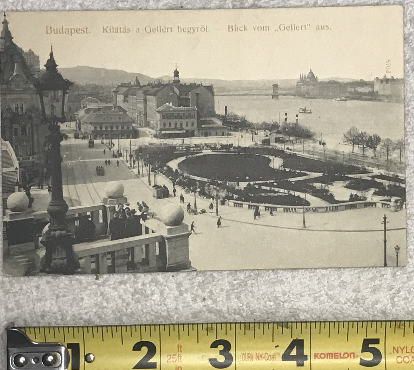 Vintage Postcard - Budapest View from Gellért Hill