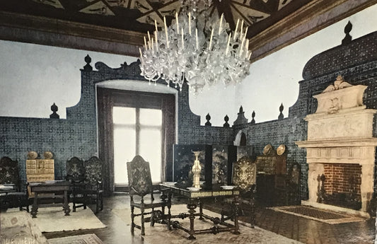 Palácio Nacional de Sintra (Portugal) – Sala das Pêgas (Magpie Hall) Vintage Postcard