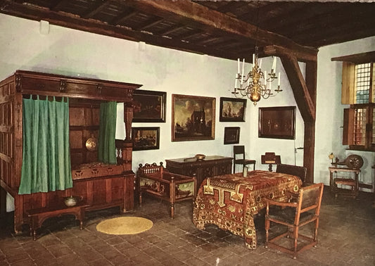 Rijksmuseum Muiderberg Slaapkamer – Holland 1969 Vintage Postcard