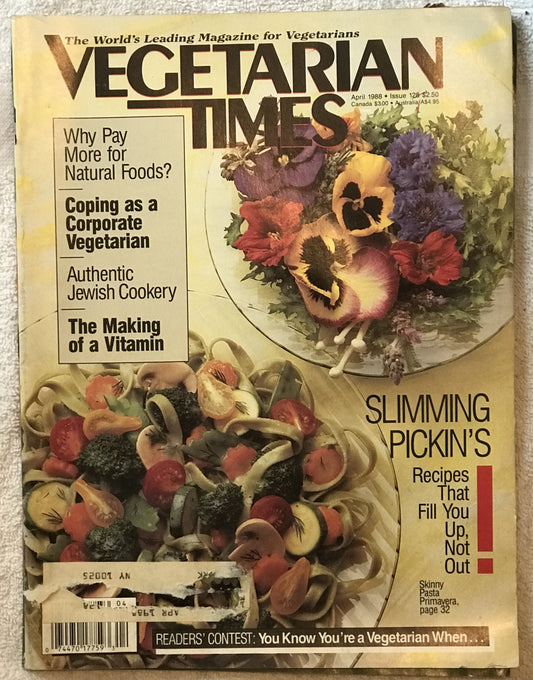 Vegetarian Times April 1988 Magazine