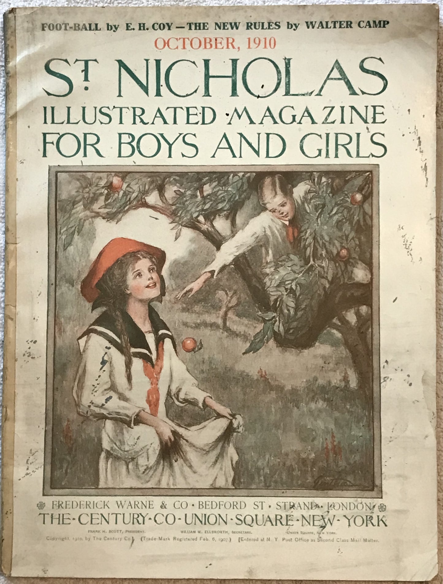 October 1910 issue of St. Nicholas Illustrated Magazine for Boys and Girls. Published by The Century Co