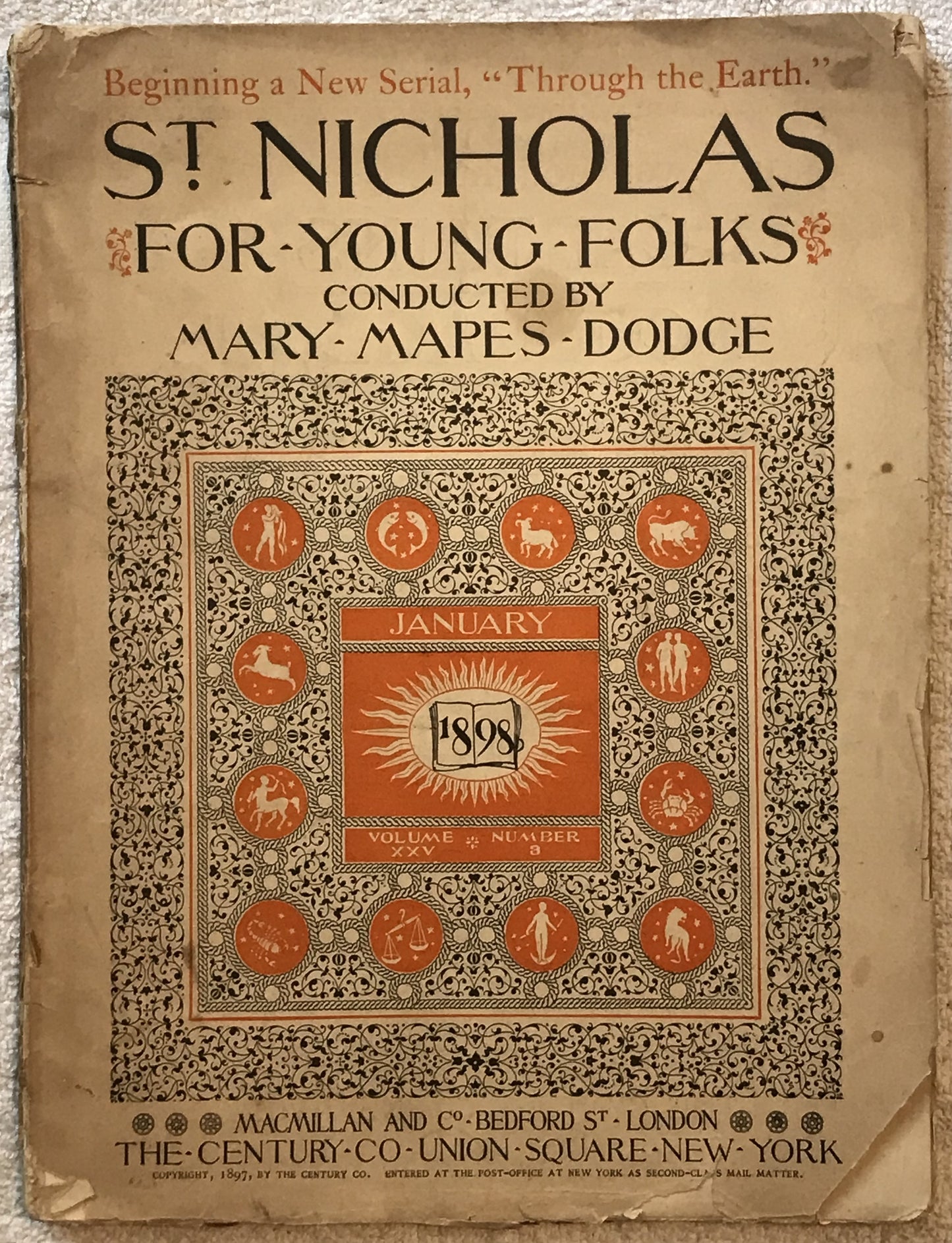 January 1898 issue of St. Nicholas Magazine for Young Folks, conducted by Mary Mapes Dodge