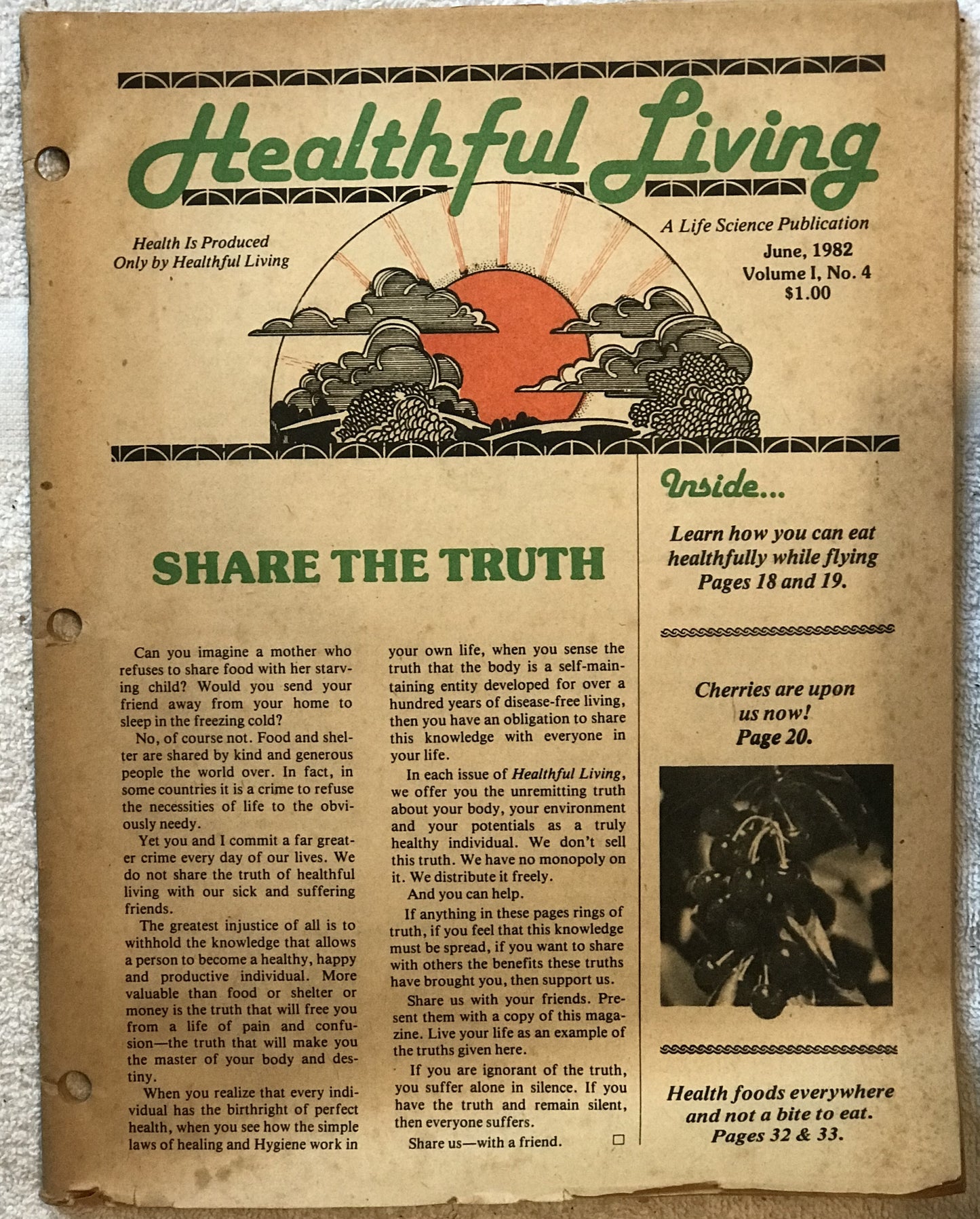 Healthful Living from June 1982, Volume 1, Number 4