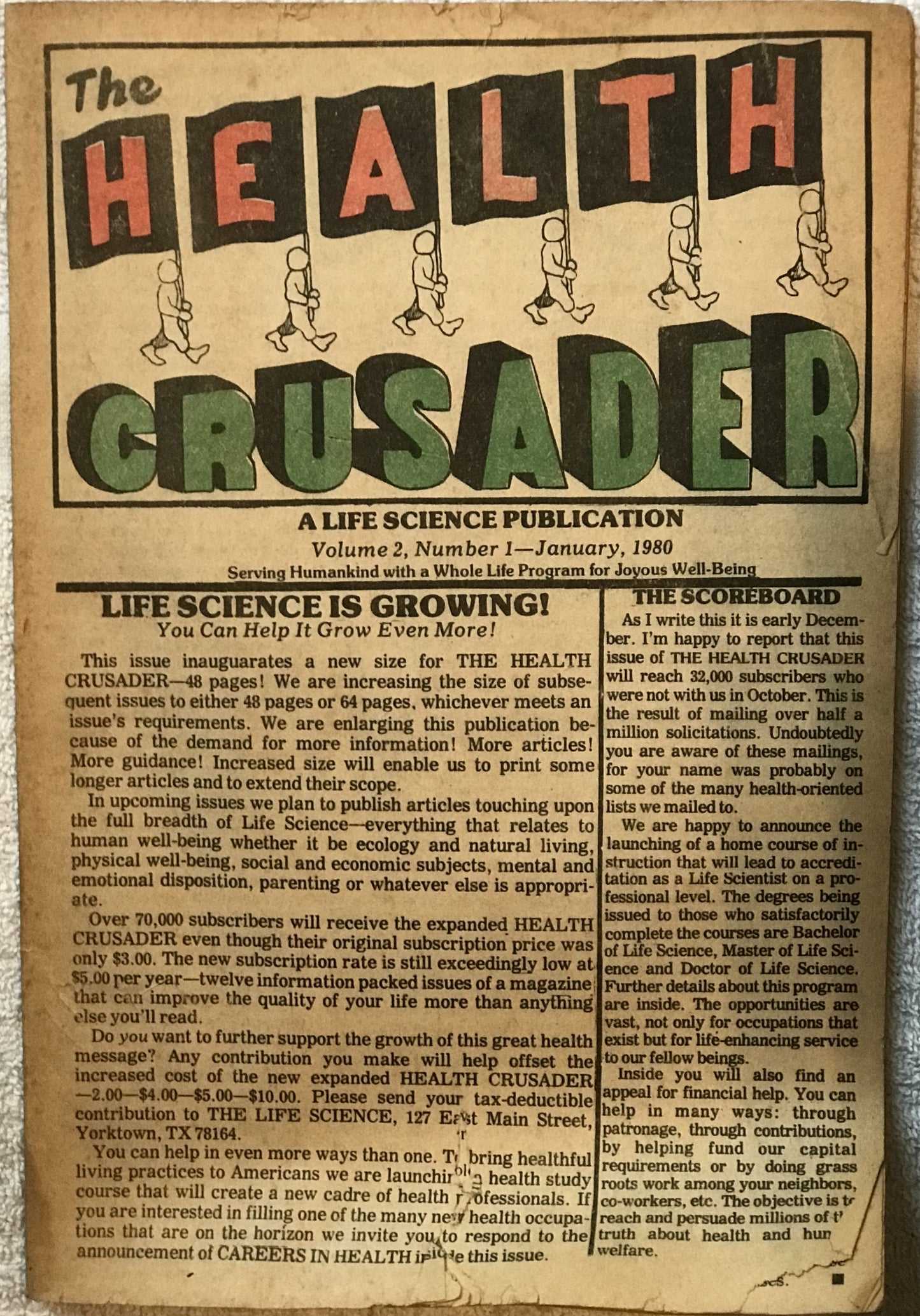 The Health Crusader, a life science publication, Volume 1, Number 3 May 1979