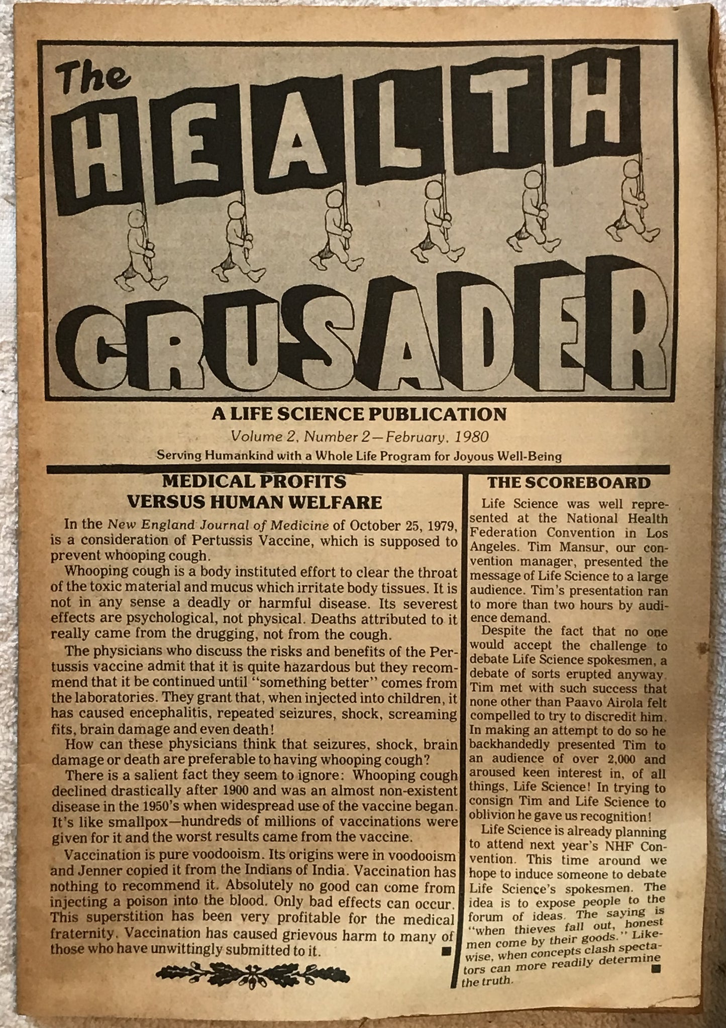 The Health Crusader, a February 1980 issue, Volume 2, , Number 2