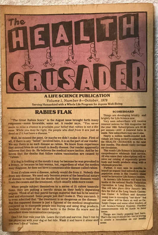 The Health Crusader, an October 1979 issue, Volume 1, Number 8