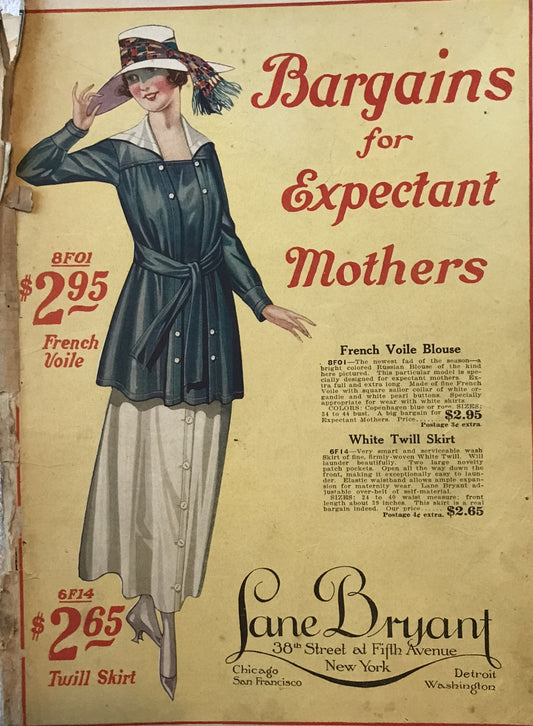 "Bargains for Expectant Mothers" a Lane Bryant magazine