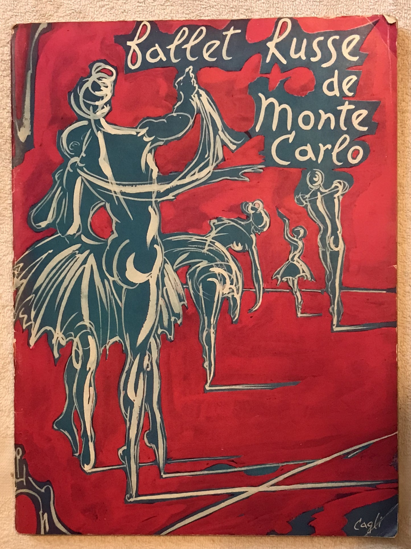 Program from the Ballet Russe de Monte Carlo