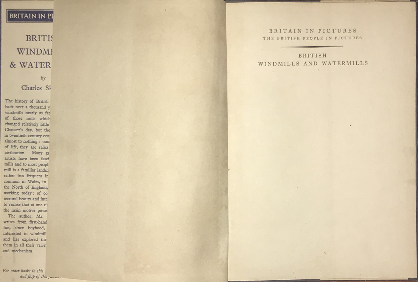 British Windmills and Watermills by C. P. Skilton (1947 Edition)