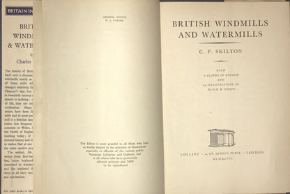 British Windmills and Watermills by C. P. Skilton (1947 Edition)