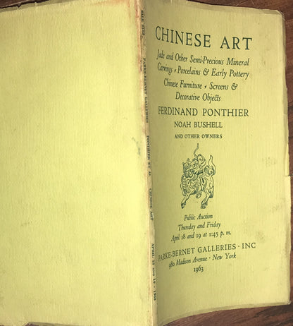 Chinese Art Auction Catalog by Parke-Bernet Galleries, Inc. (1963)