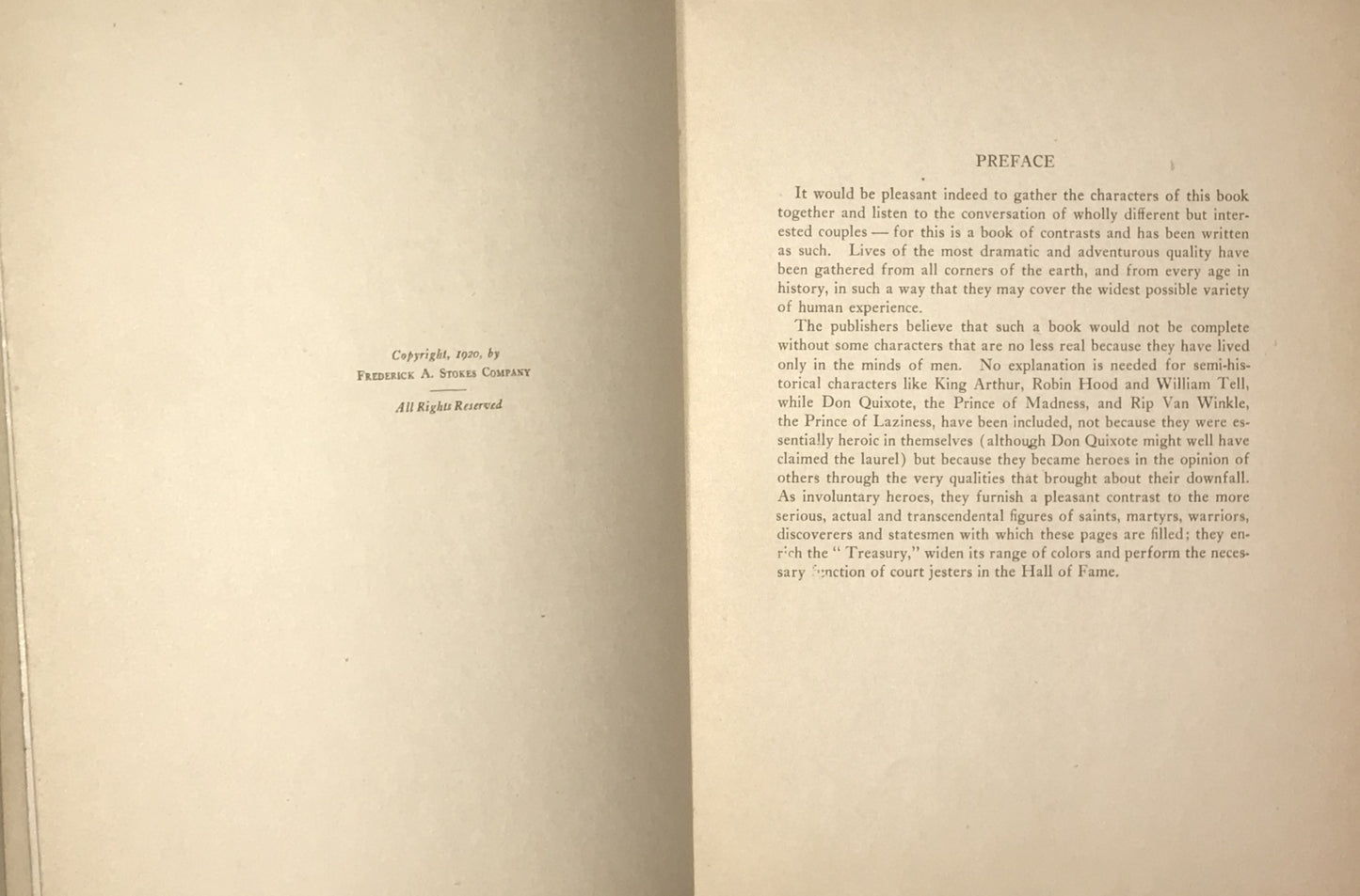 A Treasury of Heroes and Heroines: A Record of High Endeavor and Strange Adventure from 890 B.C. to 1920 A.D.