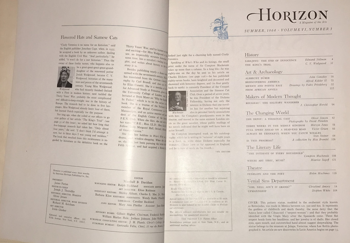 Horizon: A Magazine of the Arts Summer 1964, Volume VI, Number 3