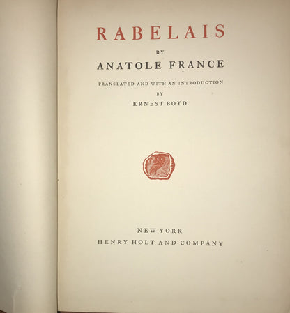 Rabelais by Anatole France