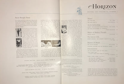 Horizon: A Magazine of the Arts Winter 1964, Volume VI, Number 1